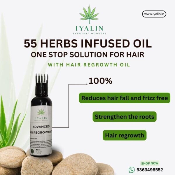 Advanced Hair Regrowth oil with 55 Herbs infused(100ml)